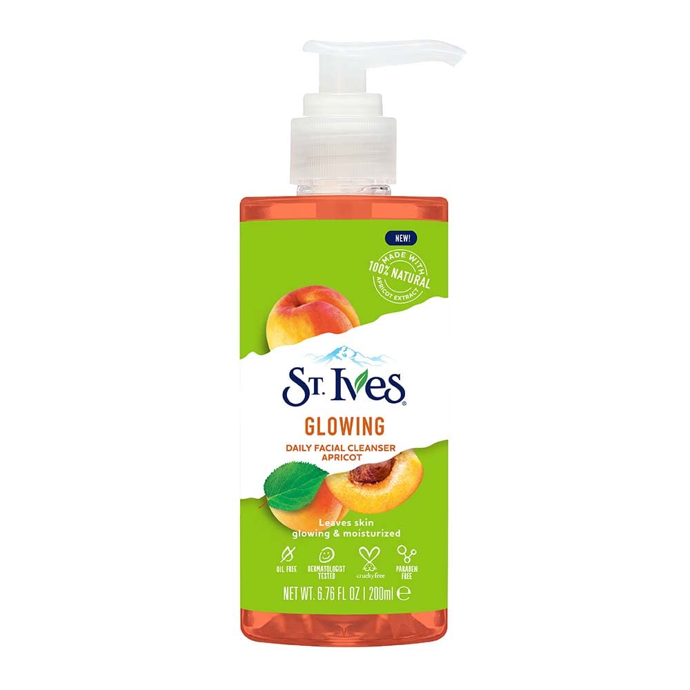 St. Ives Glowing Hydrating Face Wash with 100% Natural Apricot Extracts| Exfoliating Scrub Cleanses Impurities & Deeply Hydrates for Glowing Skin| Paraben-Free| Dermatologically Tested| 200 ml