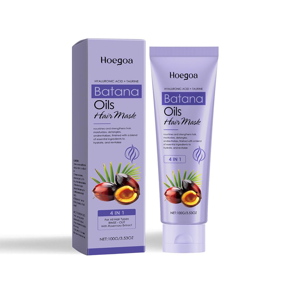Hoegoa Batana Oil for Hair Growth, Repairing Hair Mask for Dry and Frizzy, Hairs Care Strengthens and Nourishes Deep Treatment, Conditioner for Men and Women, 100g/3.53oz