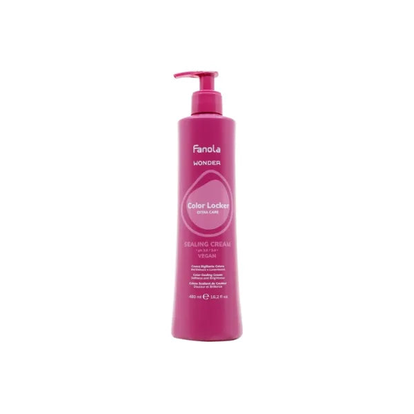 Fanola Wonder Color Locker Sealing Cream for Hair Color Protection, Lock in Hair Shine & Vibrance and Perfect Your Service - Nourishing Protectant for Salon & Home Use - 16.2 oz