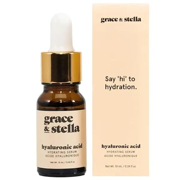 grace & stella Hyaluronic Acid Serum (17 ml) Hyaluronic Acid Serum for Face  to Remove Fine Lines, Wrinkles  Anti Aging Serum
