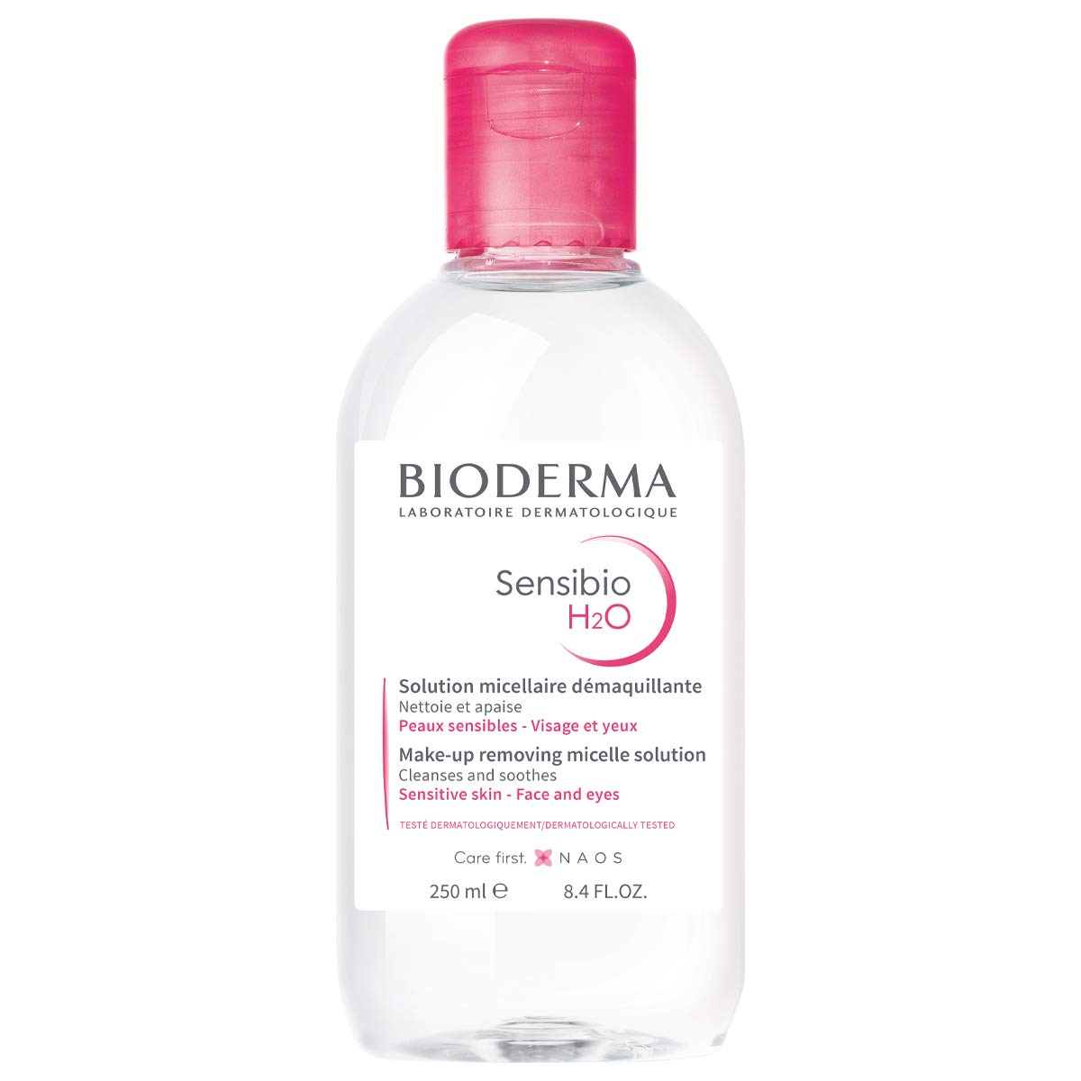 BioDerma Sensibio H2O Make Up Removing Micellar Water Sensitive Skin, 250ml, White