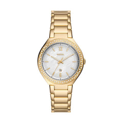 Fossil Ashtyn Three-Hand Date Gold-Tone Stainless Steel Watch - BQ3842