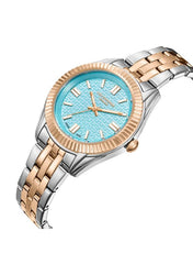 LEE COOPER Women's 2035 Movement Watch, Analog Display and Metal Strap - LC08038.590, Dark Blue