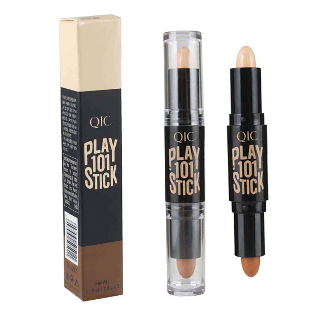 Double Ended Wonder Contouring Pen Bronzer and Highlighter Stick Facial Makeup Contour Concealer Cosmetic for 3D Makeup Effect(2#) 1pc,Cosmetic Tools & Accessories