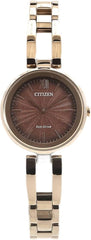 Citizen Eco-Drive Brown Dial Ladies Watch EM0809-83X