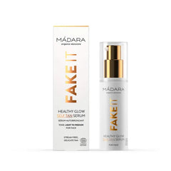 MÁDARA Organic Skincare | Fake It Healthy Glow Self Tan Serum For Face - 30ml, Fake tan for a beautiful bronze, Self-tanner with raspberry seed oil, shea butter, hyaluronic acid and vitamin E, Vegan