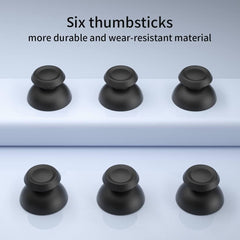Aukuoy Replacement Thumbsticks for PS5 Controller, Analog Joysticks Grip Replacement Parts with Repair Kit for PlayStation 5 Dualsense Controller, Black