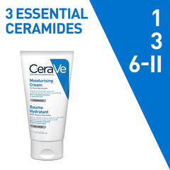 CeraVe Moisturizing Cream | 48H Body and Face Moisturizer for Dry to Very Dry Skin with Hyaluronic Acid and Ceramides | Fragrance Free | 1.69Oz, 50 ML