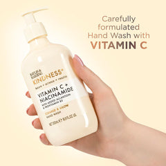 Baylis & Harding Kindness + Vitamin C and Niacinamide Cleanse & Glow Luxury Hand Wash 500ml | Added Allantoin & Provitamin B5 | Vegan | Dermatologist approved.