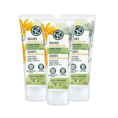 Yves Rocher PUR ARNICA Restorative Hand Cream – Set of 3 with Organic Arnica Intensive Moisturizing Hand Care for Very Dry Skin 75 ml/2.5 fl.oz