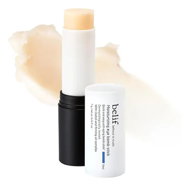 belif Moisturizing Eye Bomb Stick Eye Balm Firms and Reduces Fine Lines & Wrinkles Radiant Eyes with Shea Butter & Firming Oil Complex for Hydration & Elasticity K Beauty