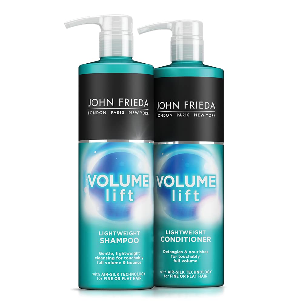 John Frieda Volume Lift Lightweight Shampoo and Lightweight Conditioner Value Bundle, 2 x 500 ml, Haircare Value Pack for Fine, Flat Hair