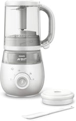 PHILIPS Avent 4-in-1 Healthy Baby Food Maker, For Every Weaning Stage - Steam, Blend, Defrost and Reheat - SCF883/02, White