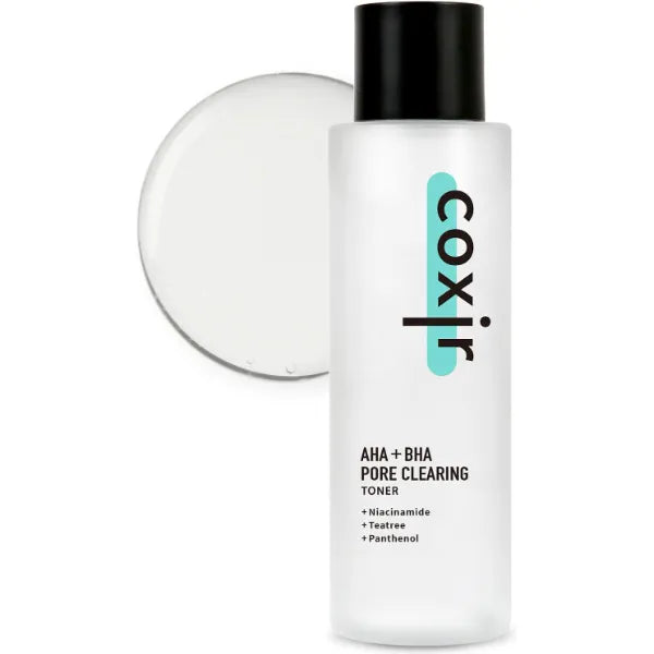 coxir AHA BHA Toner, Niacinamide & Tea Tree, Pore Minimizing, 5.07 fl.oz