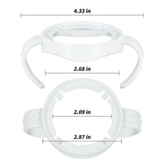 MAKINGTEC 4 Pack Compatible with Baby Bottle Handles for Philips Avent Natural Baby Bottles,Baby Bottle Holder, Baby Feeding Bottles Handles - White