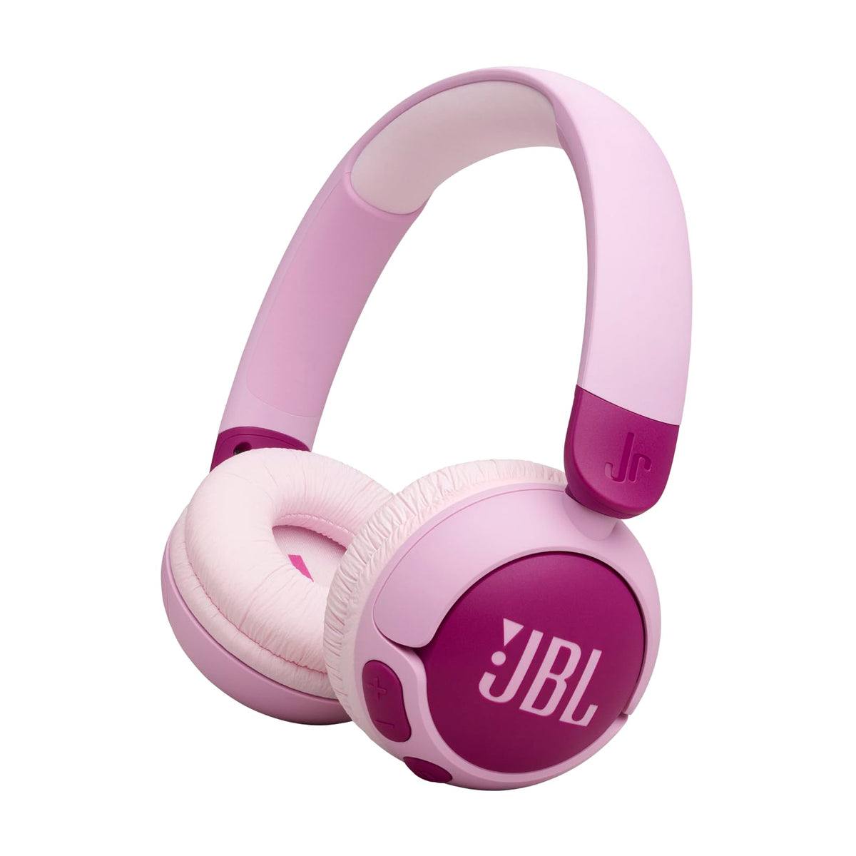 JBL Junior 320 BT Wireless On-Ear Bluetooth Headphones with Built-in Microphone for Kids, 50 Hours Playback, Safe Sound, Low Volume, Easy Operation and Sticker Set, Purple