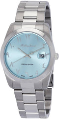 Mathey-Tissot Mathy Orient Quartz Blue Dial Men's Watch H450APSK - Silver-tone