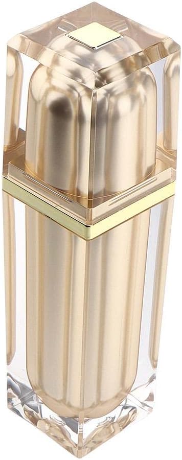 20/40ml Empty Airless Pump Bottle with Lid for Beauty Products Lotion Serum - Golden+Golden, 40ml