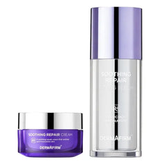 Dermafirm Soothing Repair Hydrating Cream & Serum Set Korean Skincare for Hydration, Acne, and Wrinkle Care