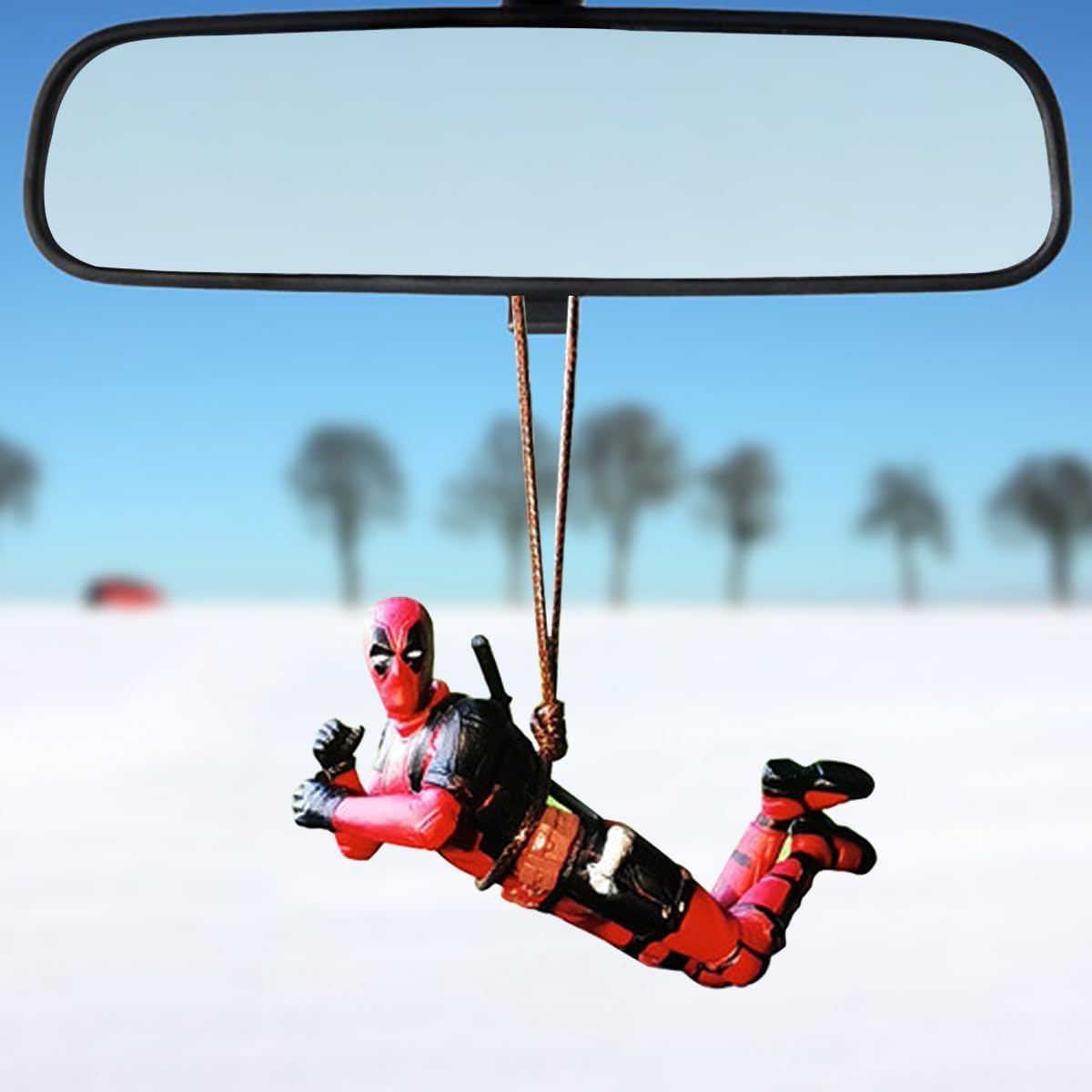 TERRIFI Funny Anime Car Mirror Accessories - Cute Rearview Hanging Ornaments and Unique Auto Interior Decor for Vehicle Charm and Style