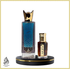 aabak al sahraa عبق الصحراء Non- coholic Perfumes and Tola Set of 5 - Leil Malaki, Mutamayez, Shoumoukh, Silver Oud Tola and Rawae' Oud Tola - Luxury Fragrances for both Men and Women
