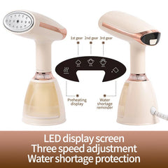 Handheld Iron, 3 Steam Modes, with Fabric Brush and Measuring Cup, 280ml Capacity, 30 Seconds Fast Heat Up, Ergonomic Handle - Gold