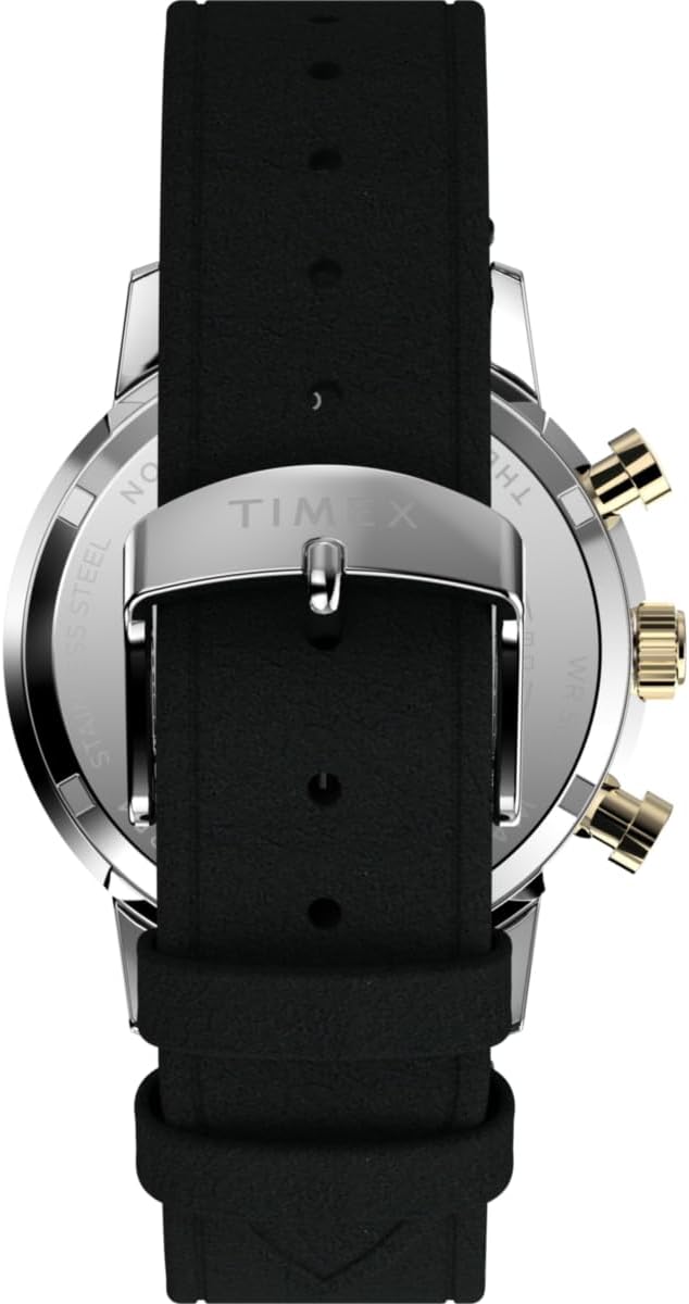 Timex Men's Chronograph Quartz Watch with Leather Strap TW2W60300