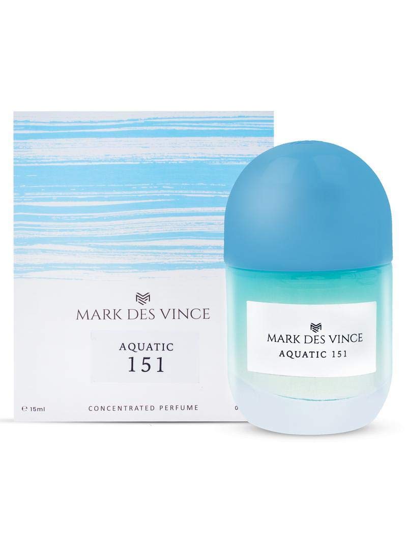 Mark Des Vince Aquatic 151 Concentrated Perfume for Men Women Long Lasting Parfum Fragrance For Unisex, 15ML