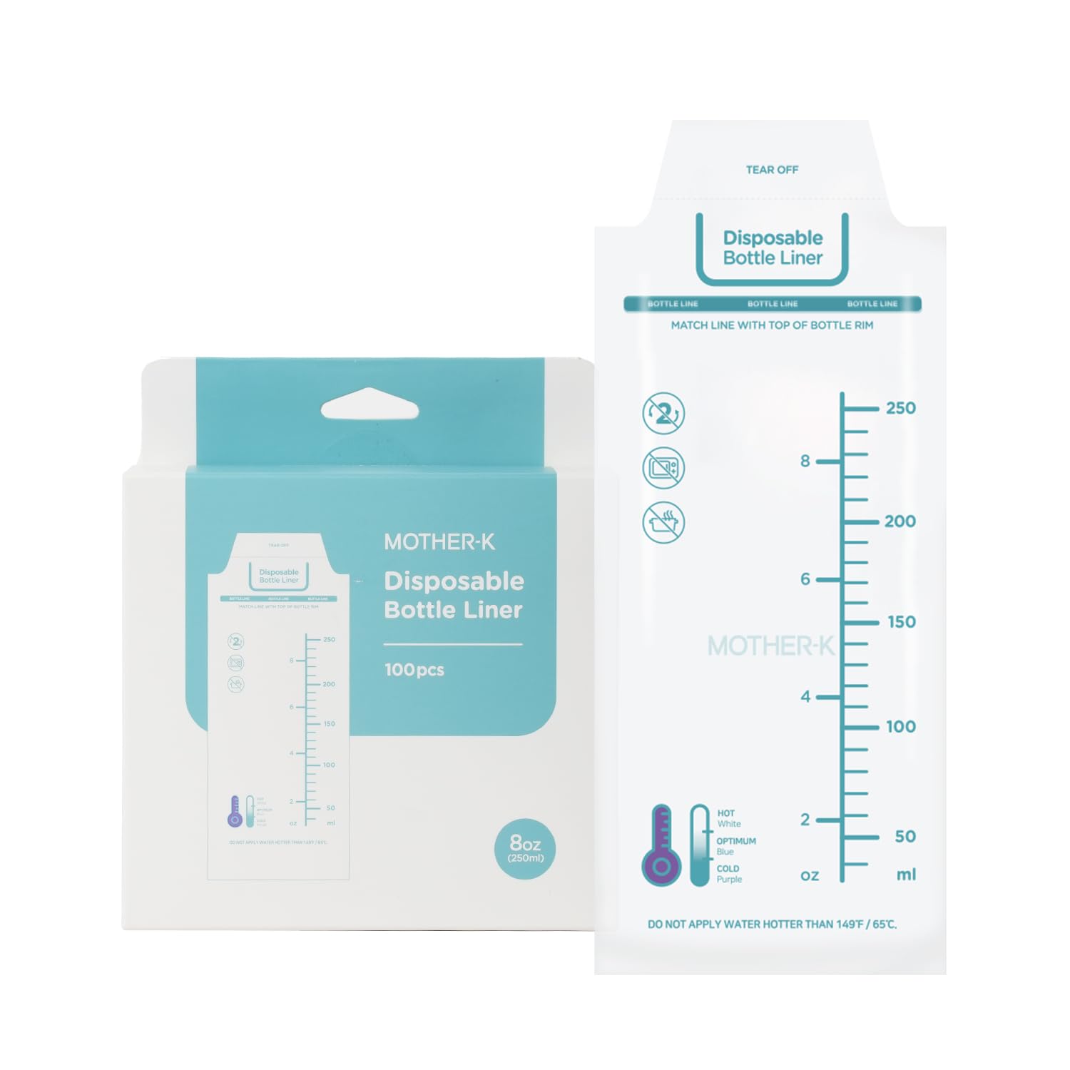 MOTHER-K Disposable Baby Bottle Liner, Must-Have Baby Travel