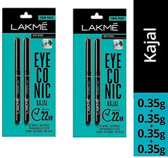 Lakme Iconic Kajal Duo Pack (02 Duo Kajal Pack) (Deep Black, 0.05 oz)