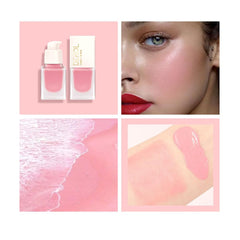 DEROL Liquid Blush Mousse Cream Blushes For Cheeks Face Palette Bronzer Highlighter Shape Contour Stick Moisturizing And Breathable Matte Finish Long-wearing Waterproof (Love Me 01#) Pack Of 1, 19 ml