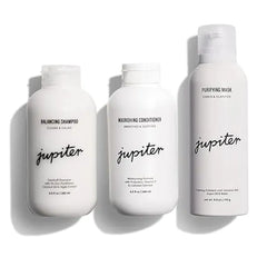 Jupiter Balancing Shampoo, Nourishing Conditioner & Volcanic Ash Scalp Mask Trio For Dry, Oily, Itchy, Flaky Scalp Color Safe & Sulfate Free Vegan