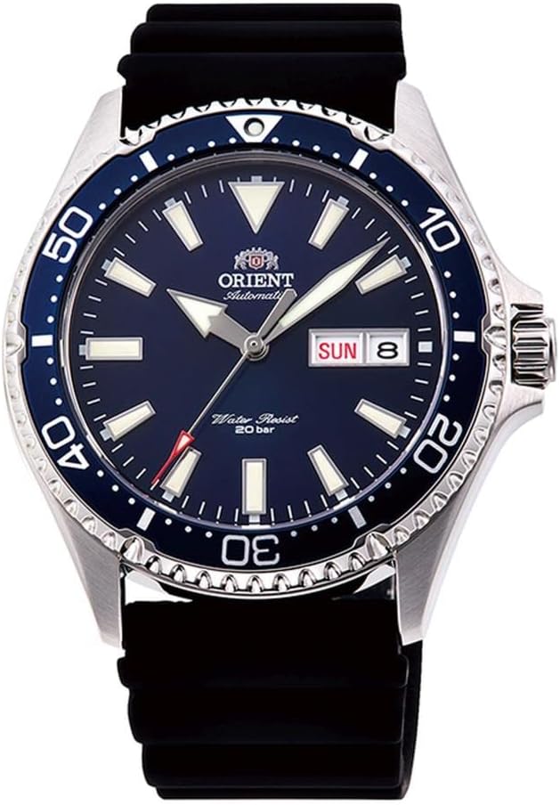 Orient Kamasu/Mako III Men's Automatic Manual Winding Sports Steel or Silicone Divers' Watch with Screw Crown and Sapphire Crystal