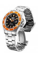 Invicta Men's Pro Diver 43mm Stainless Gold Steel Quartz Casual Watch - Orange/Stainless Steel