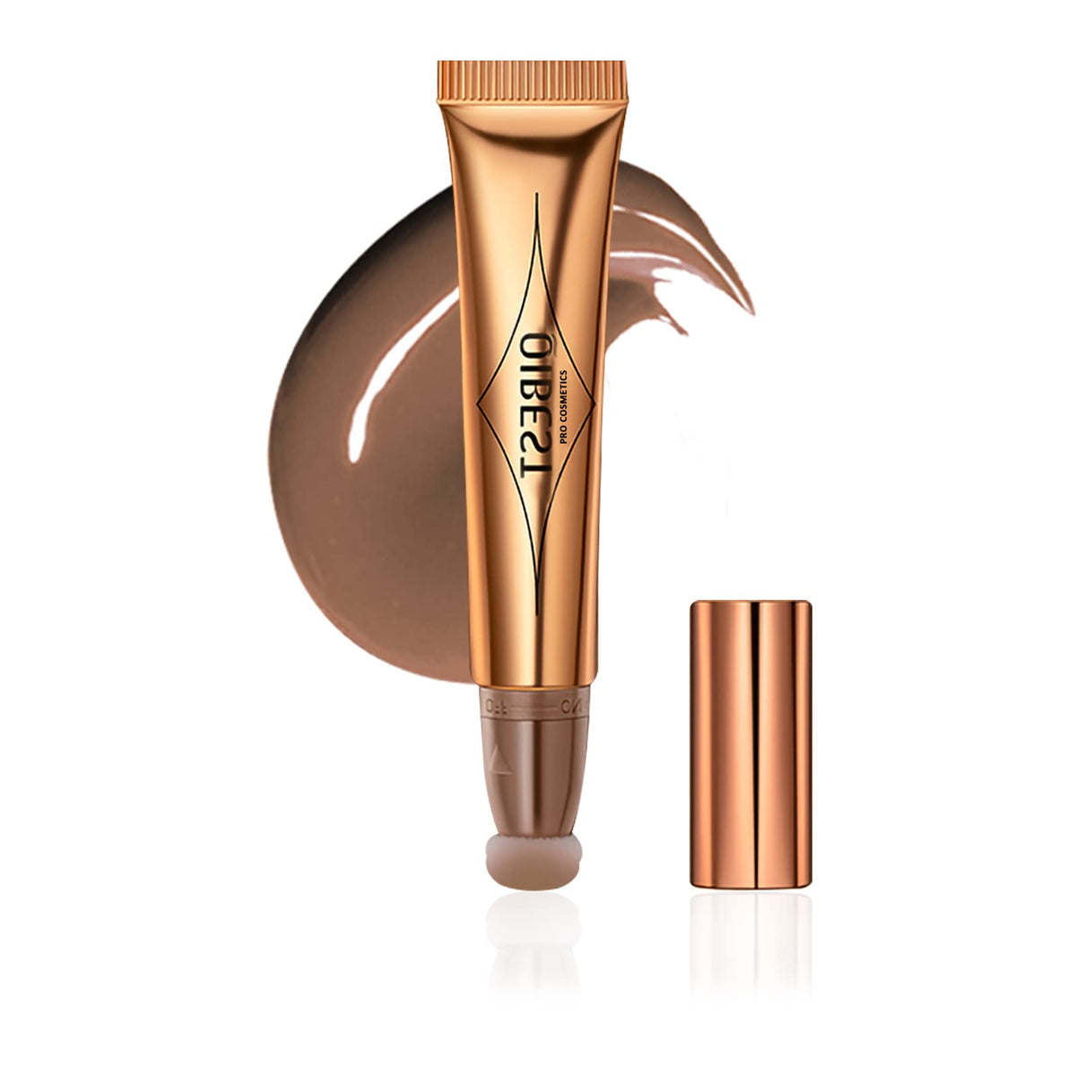 DAGEDA Contour Beauty Women Wand, Liquid Face Concealer Pen, Smooth Creamy Matte Finish Liquid Contour Stick with Soft Cushion Applicator, Blendable Waterproof Body Face Contouring Makeup, 0.53oz (01)