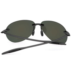 Polarized Sunglasses for Men Women Rimless Frame Driving Glasses UV400 Protection Mirror Lens Shades Sport Eyewear Eyeglasses