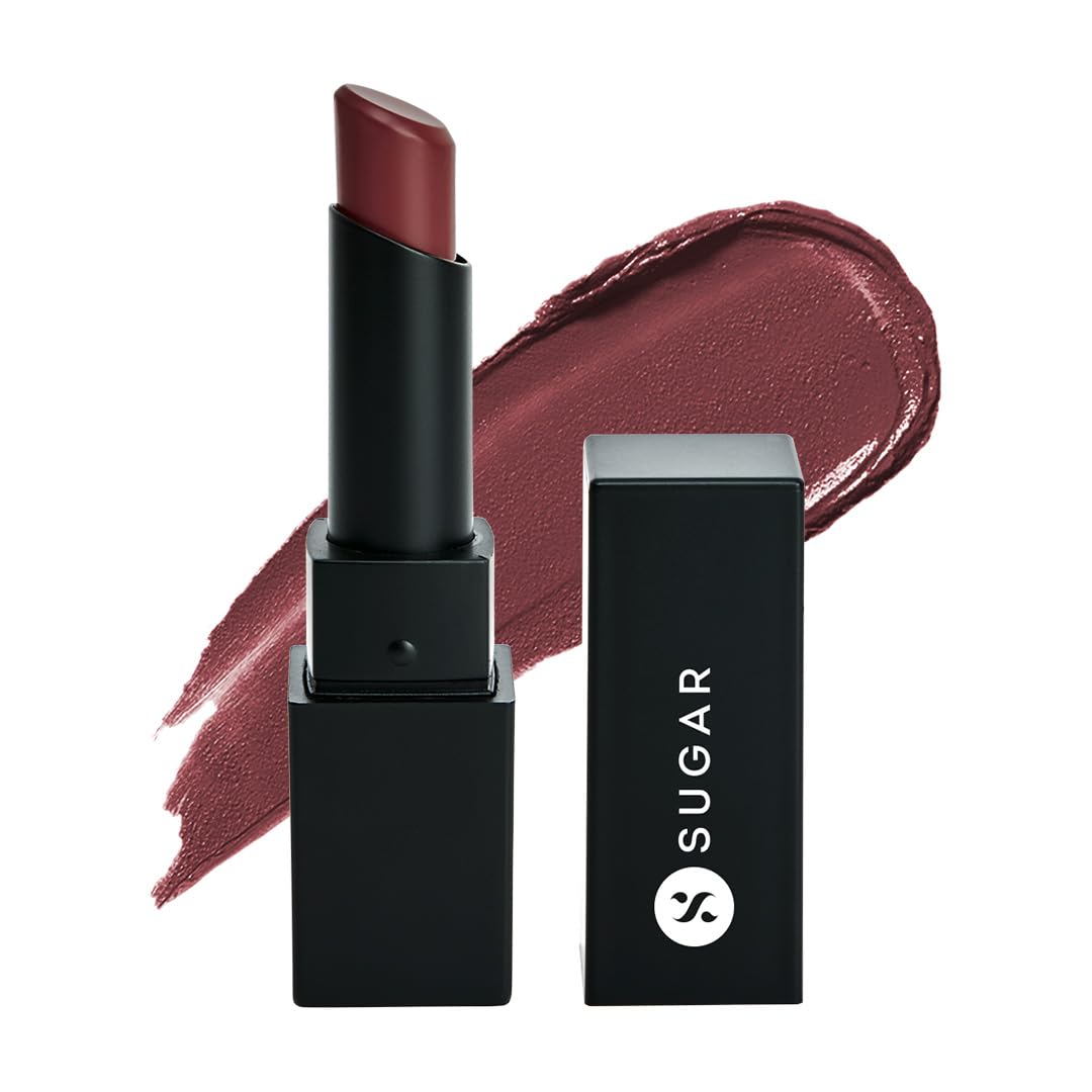 Sugar Cosmetics Nothing Else Matter Longwear Lipstick - 12 Takeover (Brown Purple, Burgundy Brown)