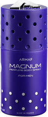 Armaf magnum a6 perfume body spray for men, blue - 250 ml