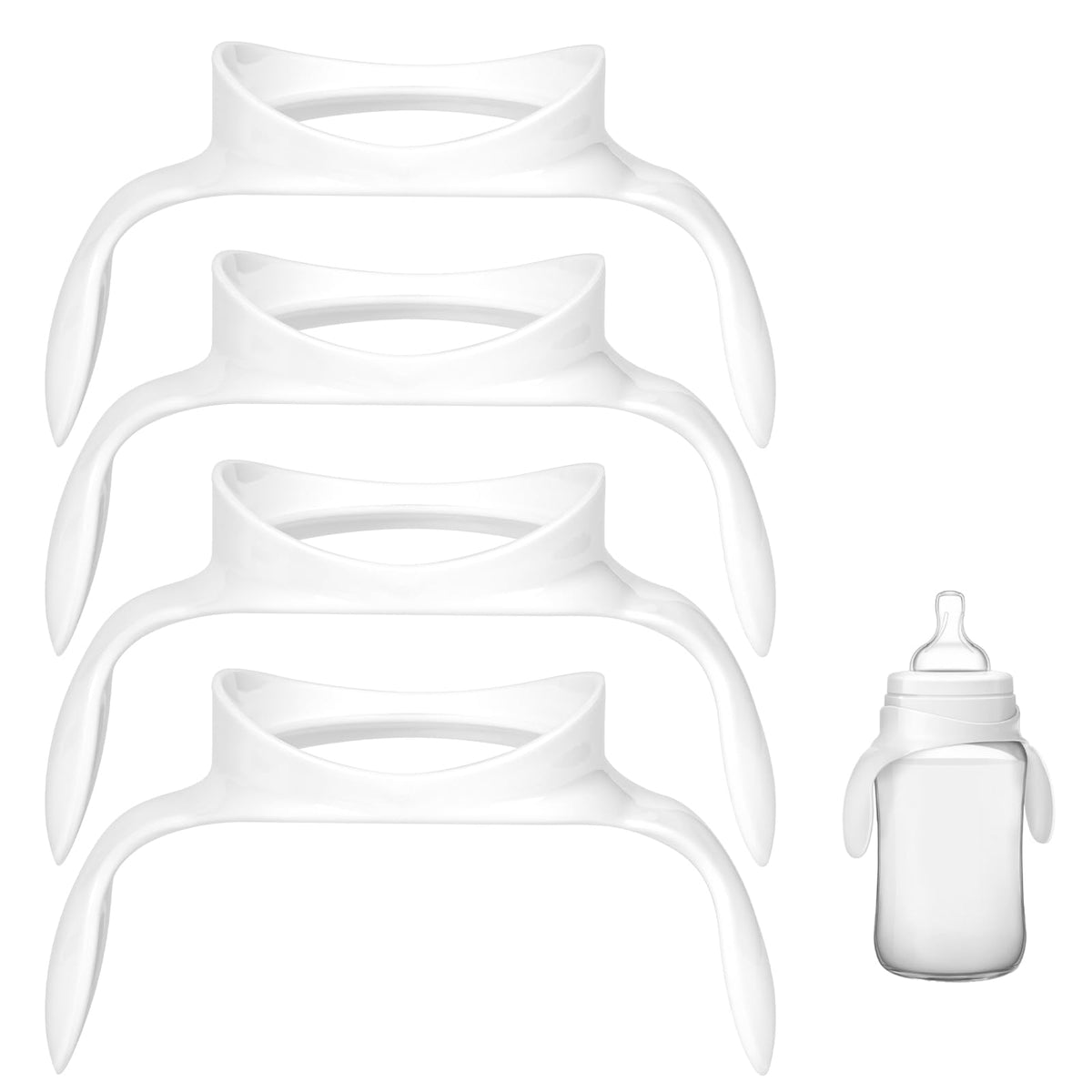 BOXOB 4pcs Baby Bottle Holders for Philips Avent Anti Colic Bottles, Ergonomic Baby Bottle Holders Accessories for Philips Avent Bottles, Let Baby Be Independing