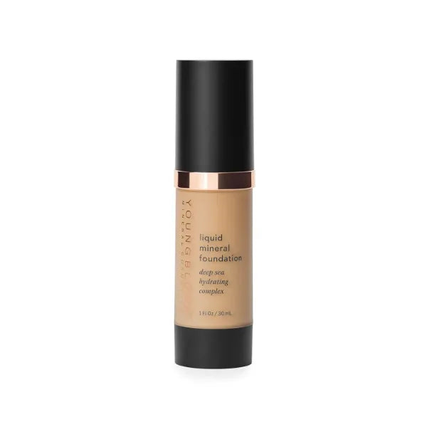 Youngblood Mineral Cosmetics Liquid Mineral Foundation, Suntan | Vegan, Cruelty-Free, Gluten-Free