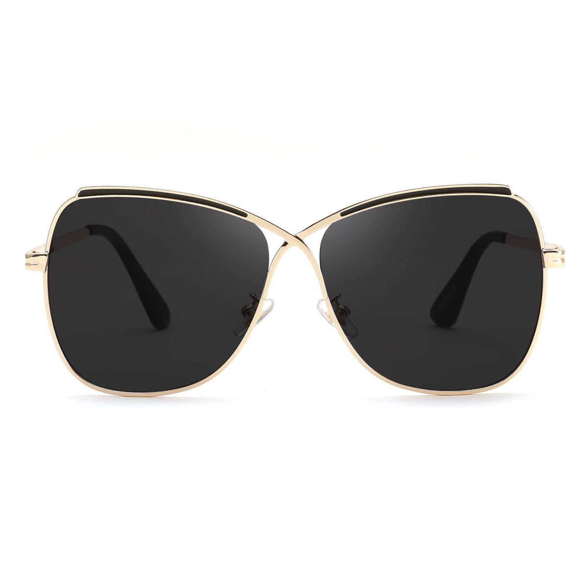 FEISEDY Womens Pilot Sunglasses Oversized Butterfly X Shape Design Cateye Cute Lady Sunglasses B2738