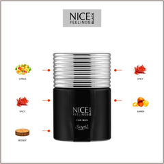 Sapil Nice Feeling Black for Men Eau De Toilette 75ml