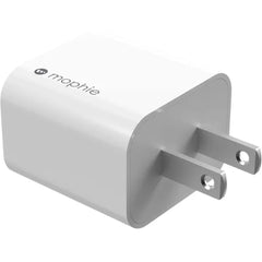 Mophie USB-C PD 20W Wall Charger, Fast Charging Power Adapter for iPhone, iPad, Samsung & USB-C Devices, Compact Travel-Friendly Design - White