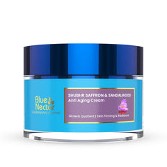 Blue Nectar Ayurvedic Anti Aging Cream For Women For Collagen Boost And Deep Moisturizer For Face | Naturally Skin Firming Face Cream (14 Herbs, 50G)