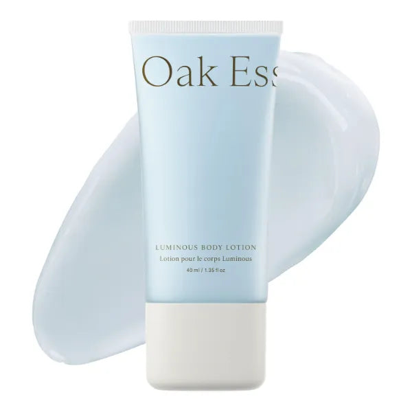 Oak Essentials Luminous Body Lotion, Travel Body Lotion for Women with Blue Tansy, Rose Oil, Shea Butter and Coconut Oil, Lightweight Moisturizer for Dry and Sensitive Skin, 1.33 Fl Oz