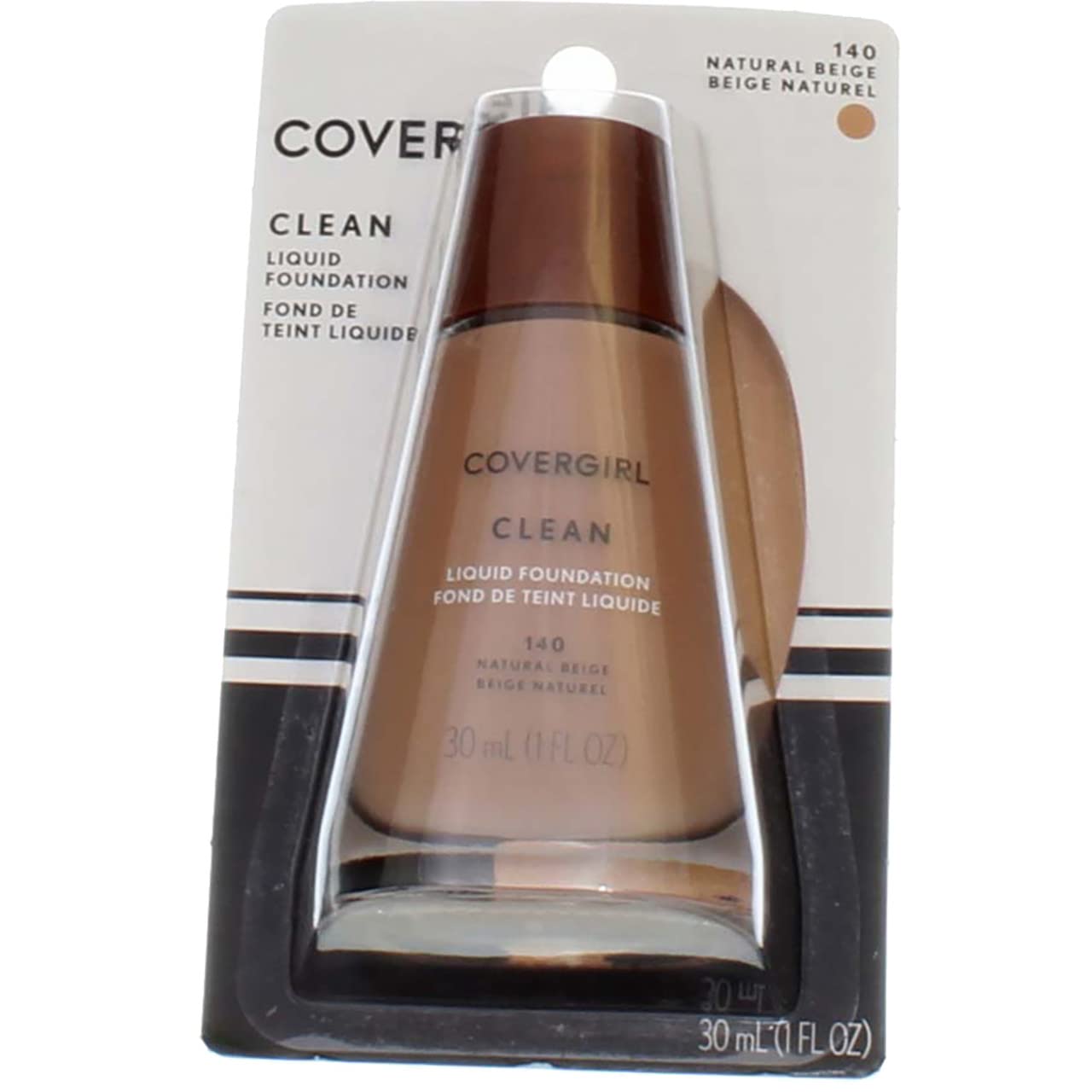 CoverGirl Clean Liquid Makeup, Natural Beige, [140] 1 oz (Pack of 3)