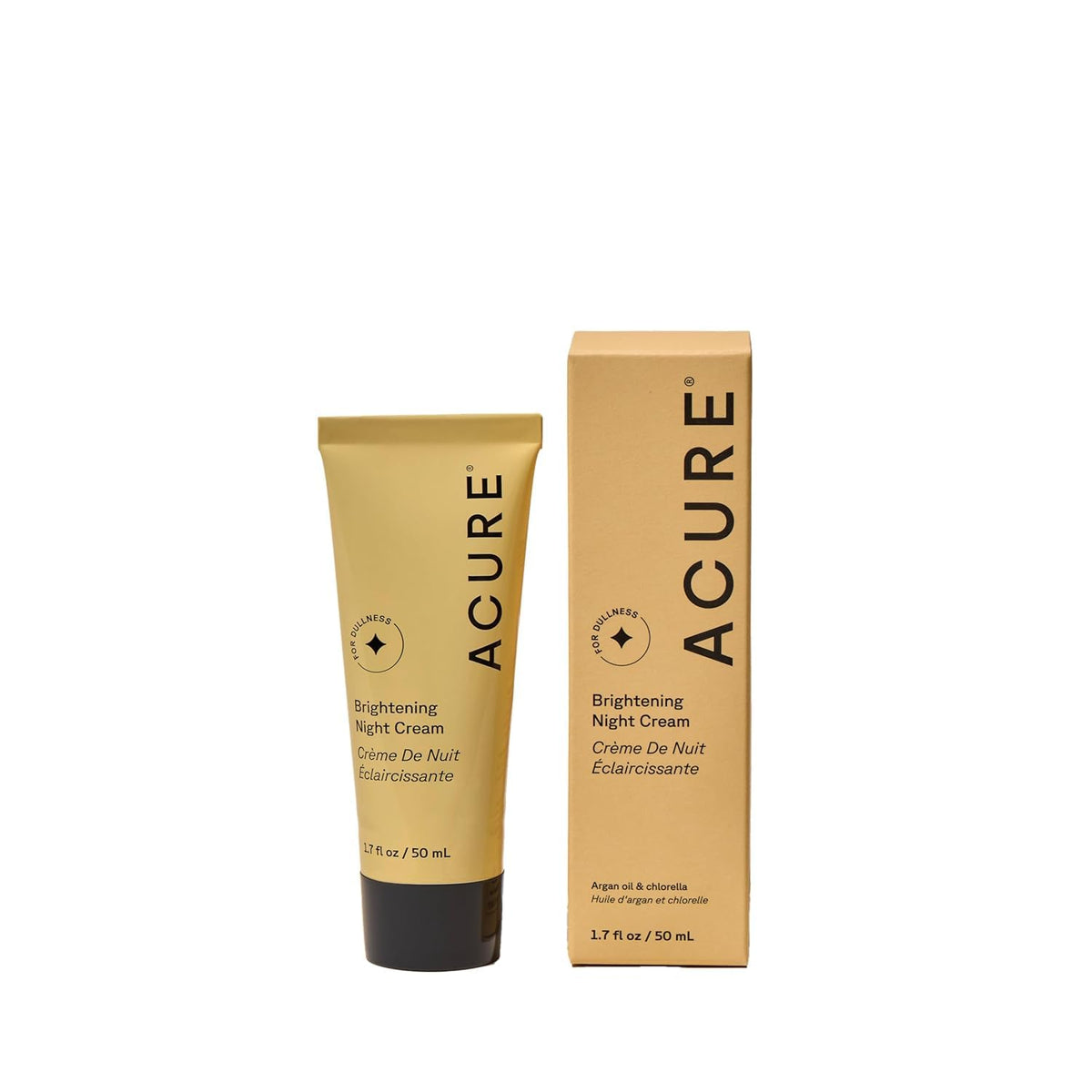 Acure Illuminating Night Cream – 1.7 oz Brightening & Overnight Treatment- 1.7 oz, 50ML