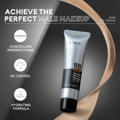 Hydrating Men BB Cream SPF 15 PA++, Full-Coverage Foundation&Concealer, Mens Face Moisturizer Cream, Face Makeup for All Skin Types, Evens Skin Tone, Oil Control and Cover Flaws, Natural 240