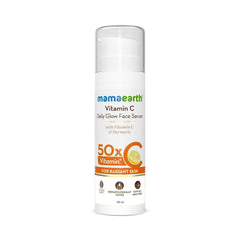 MAMAEARTH Vitamin C Daily Glow Face Serum for Men & Women - Vitamin C Serum for Glowing Skin, Oily Skin & Dark Spots, With 50x Vitamin C -30ml, White