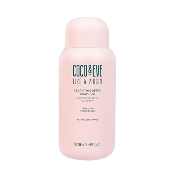 Coco & Eve Clarifying Detox Shampoo. Remove Hard Water & Product Build Up. With Hibiscus Cider Vinegar to Detox Scalp. Color Safe & Non Stripping. 280 ml
